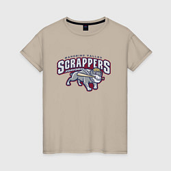 Футболка хлопковая женская Mahoning Valley Scrappers, цвет: миндальный