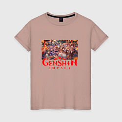 Женская футболка GENSHIN IMPACT НОВЫЙ ГОД 2022 NEW YEAR