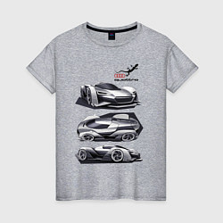 Женская футболка Audi motorsport concept sketch