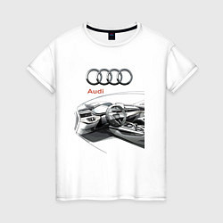Женская футболка Audi salon concept