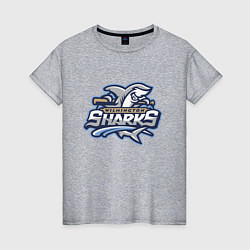 Женская футболка Wilmington sharks -baseball team