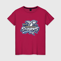 Женская футболка Wilmington sharks -baseball team