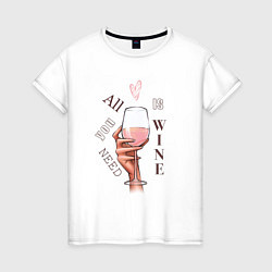 Женская футболка Rose wine