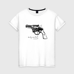 Женская футболка Andy Warhol revolver sketch