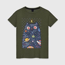 Женская футболка Лунный КотЭ