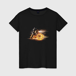 Женская футболка Fire biker