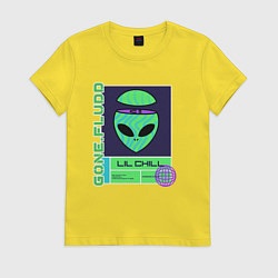 Футболка хлопковая женская GONE FLUDD UFO, цвет: желтый