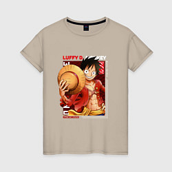 Женская футболка Ван-Пис One Piece, Луффи Мугивара