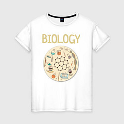 Женская футболка Biology