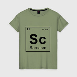 Женская футболка САРКАЗМ - SARCASM, Sc Таблица Менделеева