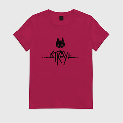 Женская футболка Stray: Black Logo