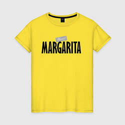 Футболка хлопковая женская Unreal Margarita, цвет: желтый