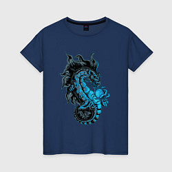 Женская футболка Голубой дракон
