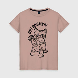 Женская футболка Ok! Boomer! Kitten