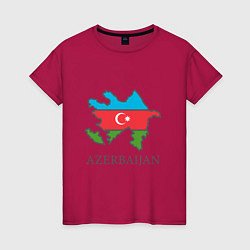 Женская футболка Map Azerbaijan