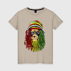 Футболка хлопковая женская Rasta lioN, цвет: миндальный