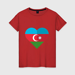 Женская футболка Сердце Азербайджана