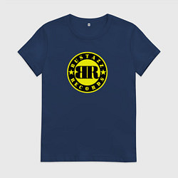Футболка хлопковая женская 9 грамм: Logo Bustazz Records, цвет: тёмно-синий