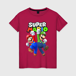 Женская футболка Мариo и Луиджи