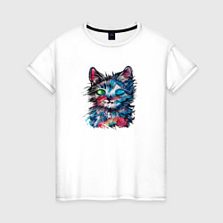 Женская футболка Космический кот Space cat