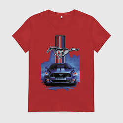 Футболка хлопковая женская Mustang - лучший среди равных!, цвет: красный