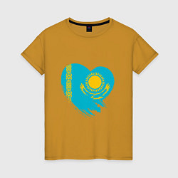 Женская футболка Сердце - Казахстан