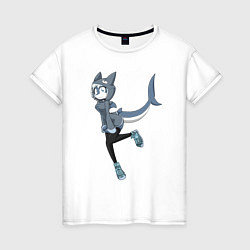 Женская футболка Girl-Shark anime