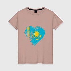 Женская футболка Сердечко Казахстана