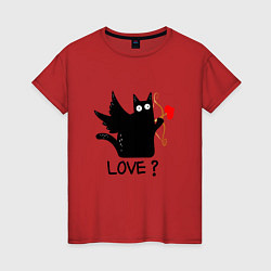 Женская футболка LOVE CAT WHAT cat