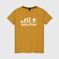 Женская футболка Эволюция велосипедиста