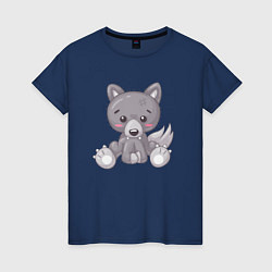 Женская футболка Маленький волк