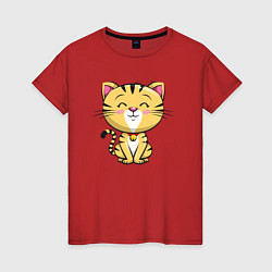 Женская футболка Рыжий милый котик