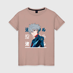 Женская футболка Евангелион Neon Genesis Evangelion, Kaworu Nagisa