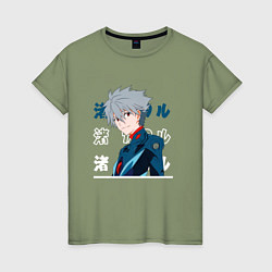 Женская футболка Евангелион Neon Genesis Evangelion, Kaworu Nagisa