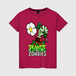 Женская футболка Plants vs Zombies рука зомби