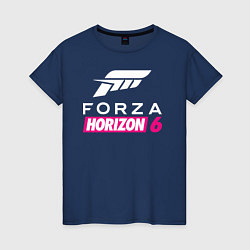 Футболка хлопковая женская Forza Horizon 6 logo, цвет: тёмно-синий