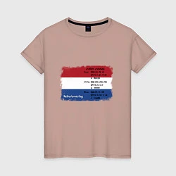 Женская футболка Для дизайнера Флаг Нидерландов