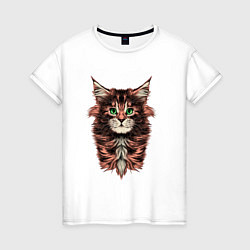 Женская футболка Котёнок мейн-кун