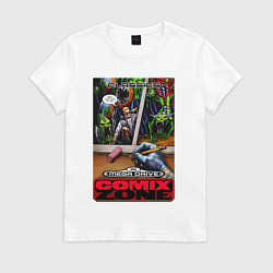 Футболка хлопковая женская Sega Classics, цвет: белый