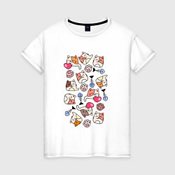 Женская футболка Милые мультяшные котята, каваи