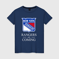 Женская футболка Rangers are coming, Нью Йорк Рейнджерс, New York R