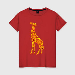 Женская футболка Лиственный жираф