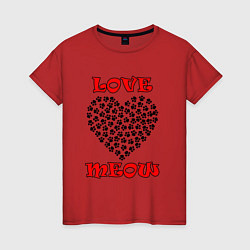 Женская футболка LOVE MEOW