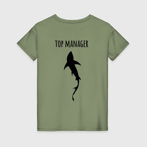 Женская футболка Акула - топ менеджер / Авокадо – фото 2