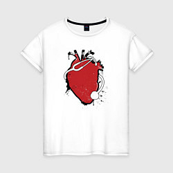 Женская футболка Фонендоскоп обвивает сердце