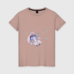 Женская футболка Кокоми в море