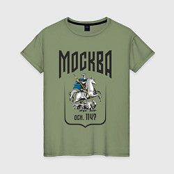 Женская футболка Москва всадник