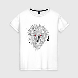 Женская футболка Эскиз головы льва
