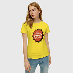 Футболка хлопковая женская Fallout Nuka Cola Stopper, цвет: желтый — фото 2