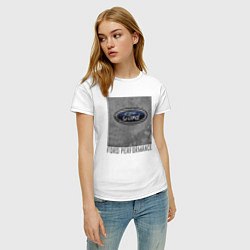 Футболка хлопковая женская Ford Performance, цвет: белый — фото 2